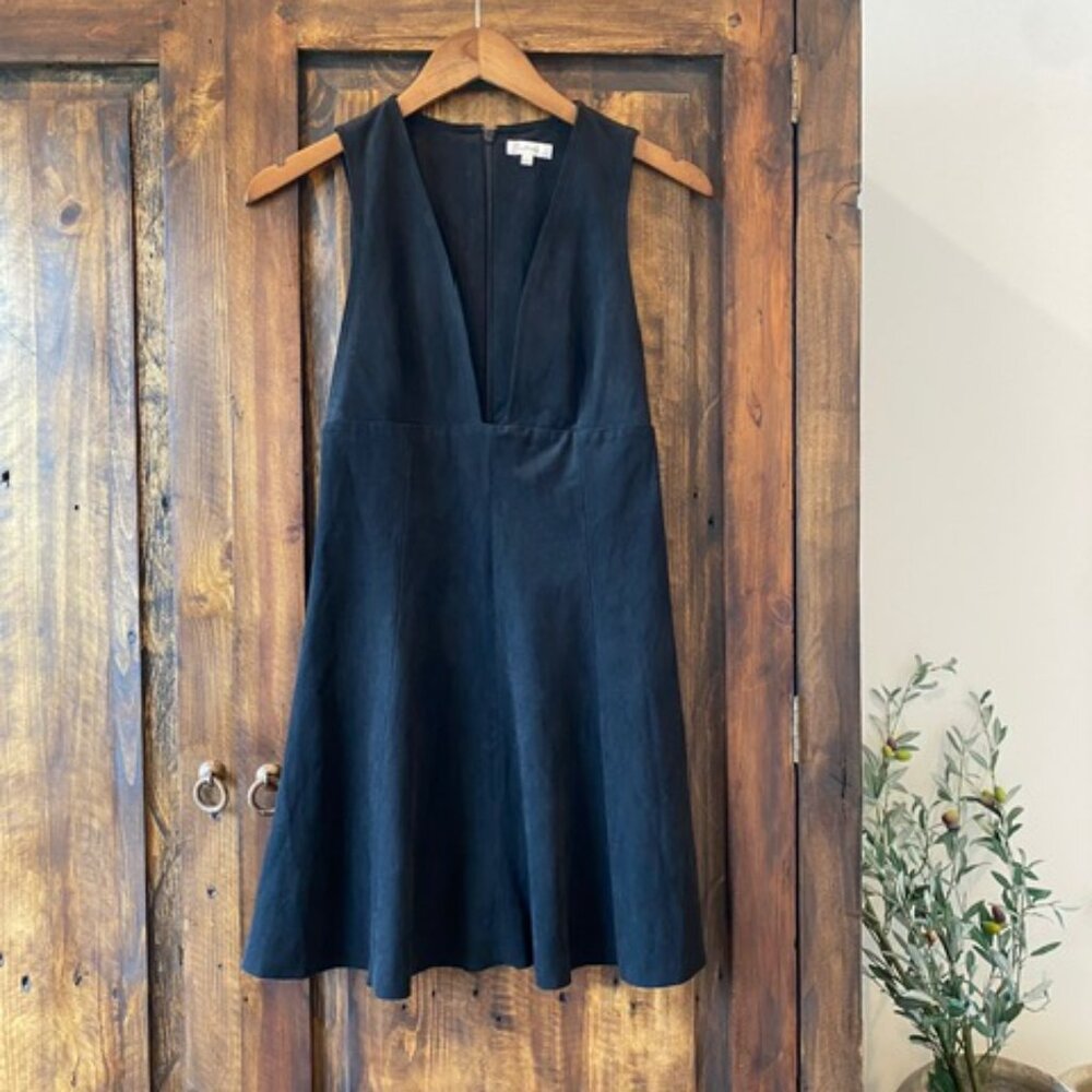 Wilfred Suede Low Cut Mini Dress